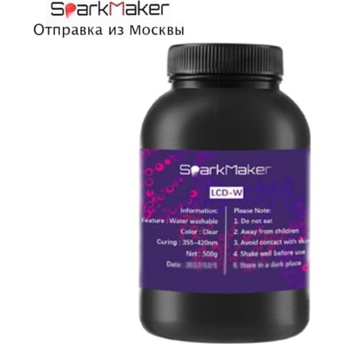 LCD-W sparkmaker 405nm UV photopolymer Resin/for SLA DLP LCD 3D Printer Printing Material/ from Moscow