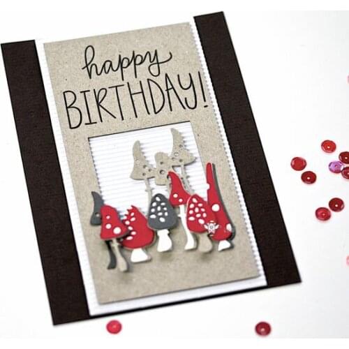 Mmao Crafts Metal Steel Cutting Dies New Tall dwarf mushroom Stencil For DIY Scrapbooking Paper/photo Cards Embossing Dies