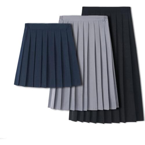 Preppy Plus Size XS - 5XL Pleated Mini Skirt Short Women Summer Autumn Uniform High Waisted Skirts Knee Length Saia Feminina