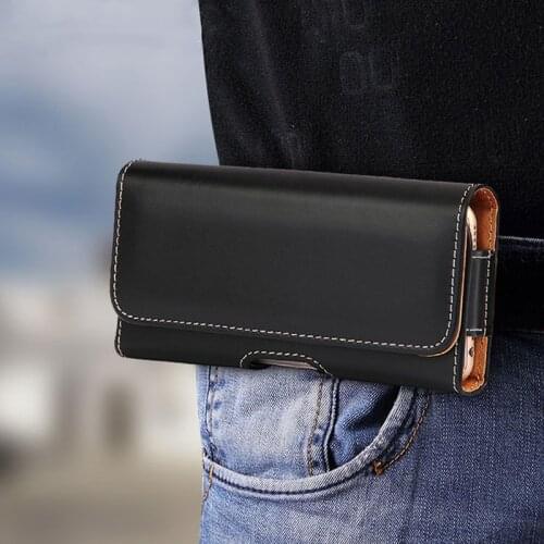 Fashion Quality Leather Small Summer Waist Pouch for Man Waist Pack Fanny Pack Belt Clip Holster Leather Universal Phone Bag