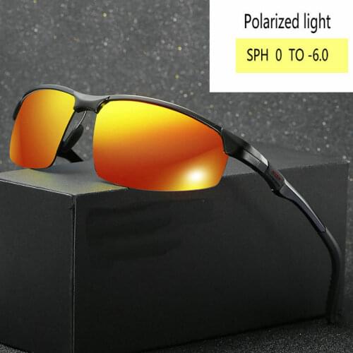 Custom Made Myopia Minus Prescription Polarized Lens Sunglasses Men Vintage Aluminum magnesium Sun Glasses Male Goggles FML