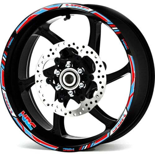New Motorcycle wheel decals Reflective stickers rim stripes 17inch For Honda Racing HRC CBR250RR CBR400RR CBR600RR CBR1000RR
