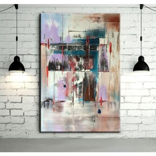 Whosale best art handpainted oil painting abstract colorful acrylic painting Wall art Picture for living room bedroom wall decor