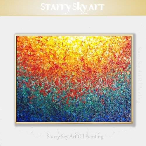 Excellent Painter Hand-painted High Quality Rich Colors Abstract Oil Painting on Canvas Bright Colors Abstract Oil Painting