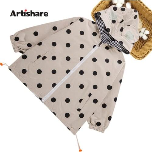 Girls Coat Outerwear Dot Pattern Girl Coats Kids Casual Style Childrens Jackets Spring Autumn Kids Clothes Girl