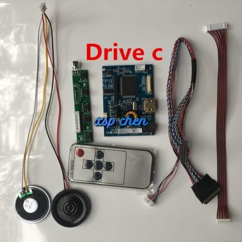 HDMI LVDS controller board 40pin Lvds cable kit for LP101WH1-TLB5 LTN101AT02-B01 1366x768 1ch 6bit TFT LCD display audio support