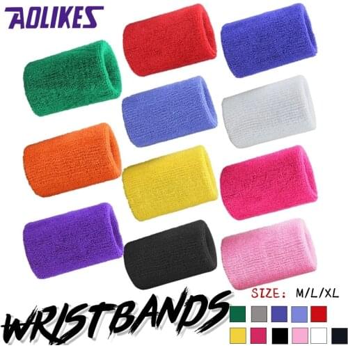 1PCs Professional Fitness Wristbands Sport Sweatband Hand Band Sweat Wrist Support Brace Wraps Tennis Badminton Basketball Guard