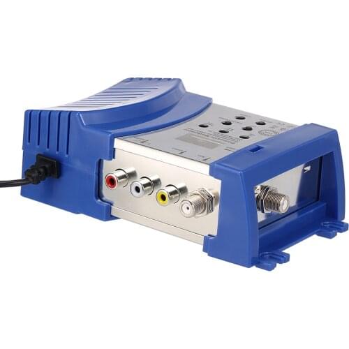 M66 RF Modulator Audio Video TV Converter Signal Amplifier Compatible with All Local CATV System Easy To Install