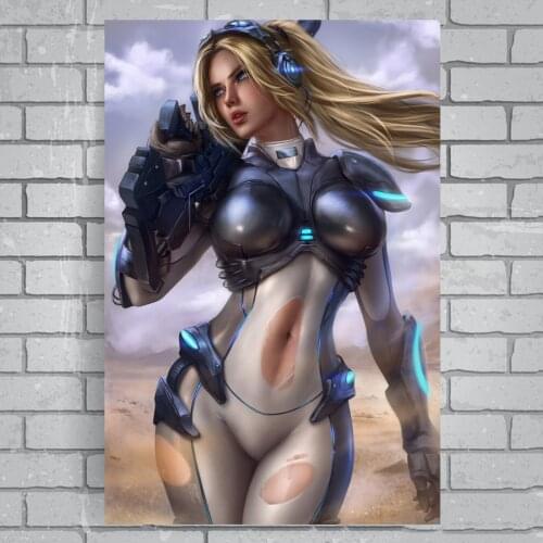 Self-adhesive Wall Sticker Heroes of The Storm StarCraft Game Poster Cartoon Poster Wall Pictures for Living Room Decoration