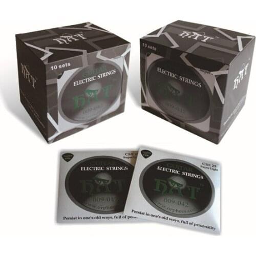 10 Sets Orphee HAT Series CSE25 Hexagonal Core Colorful Nickel Alloy Electric Guitar Strings Vacuum Pack 009-042