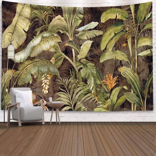 Tropical Leaves Flowers Tapestry Palm Tree wall Hanging Tropical Leaves Flowers Pattern Tapestrieslarge background ceiling wall