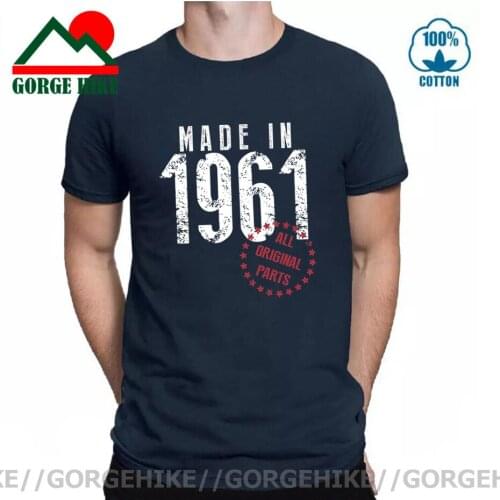 Vintage Made in 1961 T shirt women men Retro Born in 1961 T-shirt Husband Wife Couples Birthday 60s Wedding Anniversary Tshirt
