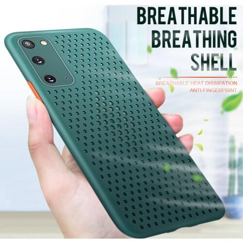 Heat dissipation Breathable case for Samsung S20 Ultra Hollow Solid color soft Silicone cover Sumsung S20 Plus S20 Ultra Plus