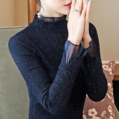 Blouse Women Long-Sleeve Womens Top Lace Bottoming Shirt 2020 Shirts Blusas Ropa De Mujer