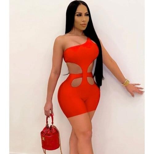 Summer Backless Sexy Rompers Playsuits Women Clothing Hollow Out Sleeveless Jumpsuit Women Skinny One Piece Black Jumpsuit 2021