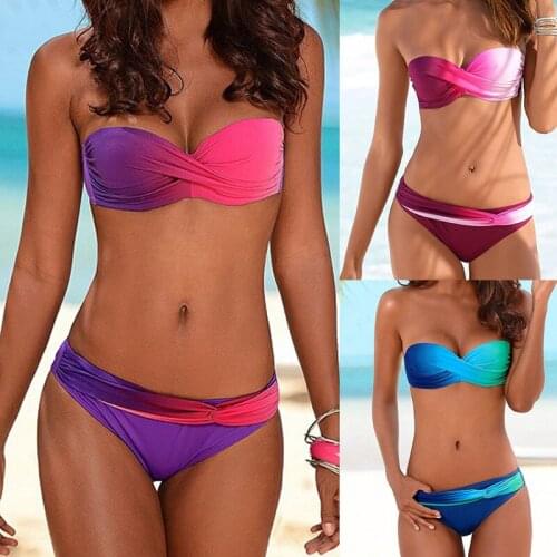 Women Sexy Bikini Set Summer Push Up Bra Swimsuit Female Bathing Suit Brazilian Swimwear Beachwear Swimming Suit Biquini