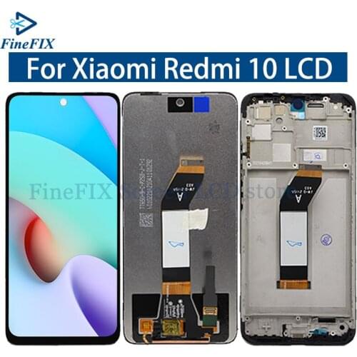 6.5'' For Xiaomi Redmi 10 LCD Display with Frame Touch Panel Screen Glass Digitizer Assembly Pantalla For Xiaomi Redmi 10 LCD