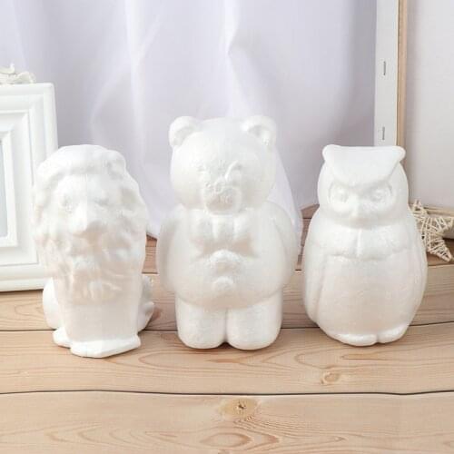 1Pc 12cm cute animal Foam Rose Bear Mold DIY Artificial Rose Flower Bear Plastic Bear Roses Party decoration home decor
