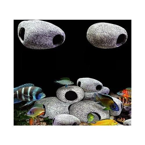 1pc Decorative Marbles Aquarium Cichlid Stone Ceramic Rock Cave Aquarium Fish Tank Pond Shrimp Breeding Ornament Decor