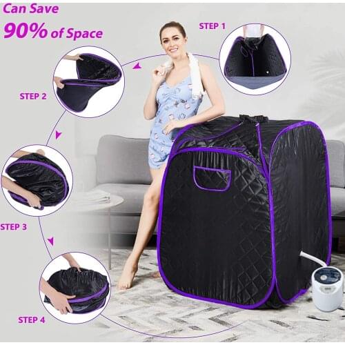 2021 New Arrival Black Steam Sauna Tent Wholesale US Plug 2.2 Liters Steamer Home Sauna Rooms for Body Healthy