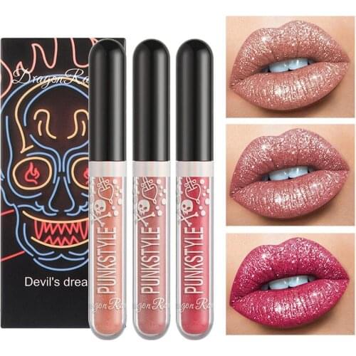 3PCS/Set Waterproof Lipstick Sexy Lip Stick Matte Velvet Lipsticks Lips Makeup Cosmetics Labiales Matte