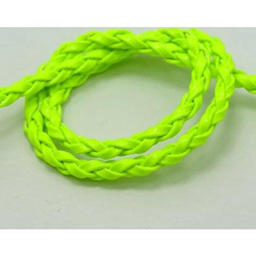 32.8 Feet Neon Green BOLO Braided Leatheroid String Jewelry Cord 3mm