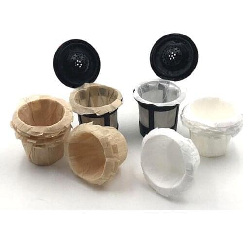 100Pcs Paper Filters Cups White/Unbleached Coffee Filters Replacement For Keurig K-Cup Stunning Kitchen Disposable Supplies