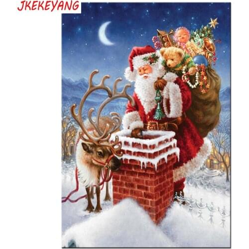 5D Diy diamond painting Santa Claus Christmas Celebration Diamond Mosaic Rhinestone Embroidery cross stitch Y3484