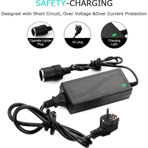 Car Accessories 5A Cigarette Lighter Socket 240V Mains Plug To 12V DC Car Charger Power Adapter