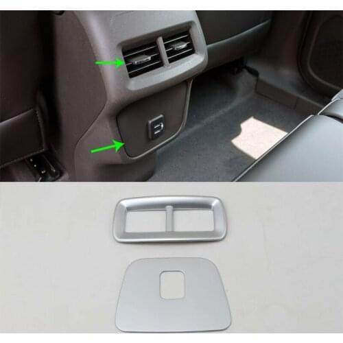 Interior Decoration Accessories ABS Armrest Box Rear Air Vent Outlet Panel Cover Trim For Chevrolet Equinox 2017