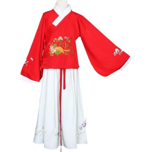 BALDAUREN Childrens Hanfu Girls New Autumn Costume Super Fairy Princess Dress Improved Chinese Style Underwear Performance