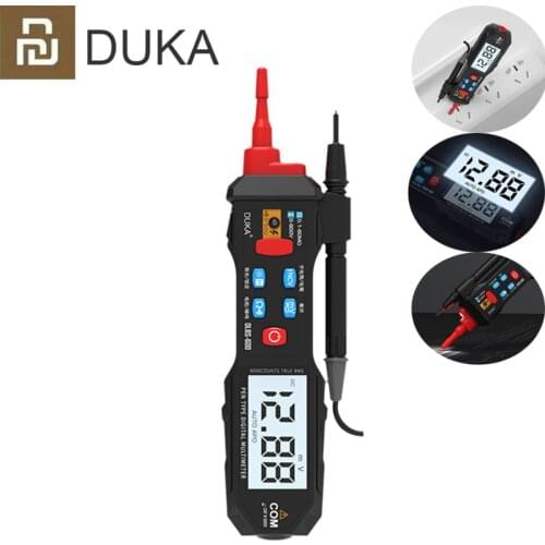Youpin DUKA LCD Digital Multimeter Pen Esr Meter Testers Automotive Sound Light Alarm Detection Tester Meter High Precision
