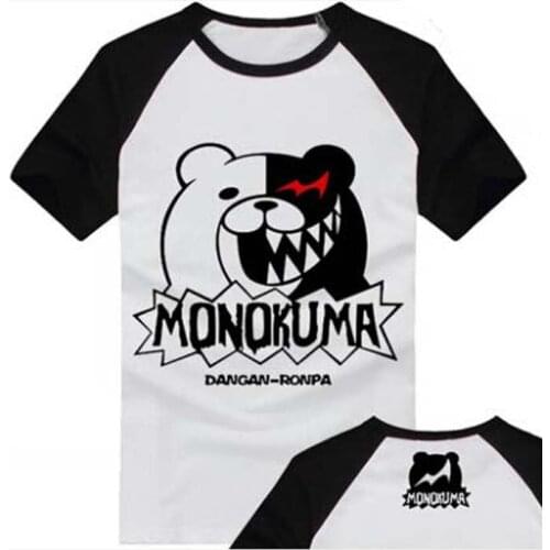 Danganronpa cosplay t-shirt monokuma t-shirt cotton short-sleeve Tees Tops