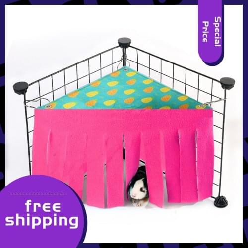 Pet Hamster Hammock Three-Sided Tassel Hidden House Corner House Curtain Tent Squirrel Honey Bag Flying Chinchilla Rabbit