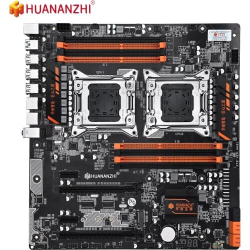 HUANANZHI X79 Dual 8D X79 Motherboard Dual CPU LGA 2011 Xeon E5 DDR3 1333/1600/1866MHz 256GB M.2 NVME SATA3 USB3.0 E-ATX