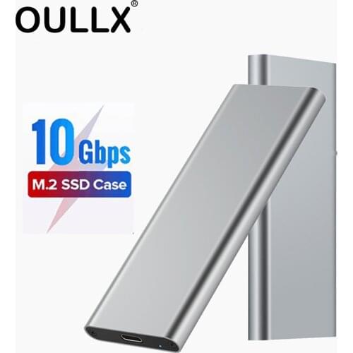 OULLX PCIE M.2 NVME USB SSD Enclosure M Key Type C USB 3.1 SSD Case Aluminum 10Gbps External Box Solid disk external