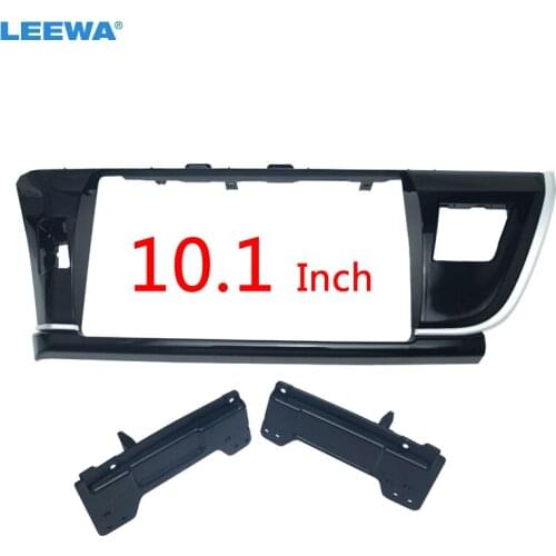 LEEWA Car 2Din 10.1” Radio Fascia Frame Adapter For Toyota Corolla Altis (LHD) Stereo Panel Dash Installation Frame Kit #CA6274