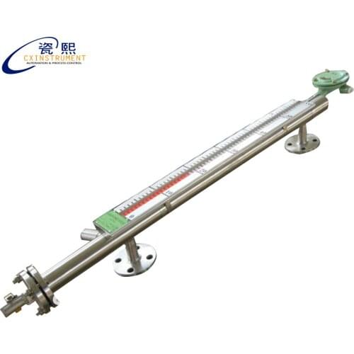 1100 side mounted magnetic level meter SS304 for high temperature liquid with 4-20mA output