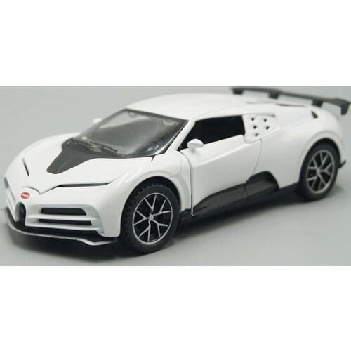 1:32 Diecast Sports Car Model Toys Bugatti Centodieci Pull Back With Sound Light