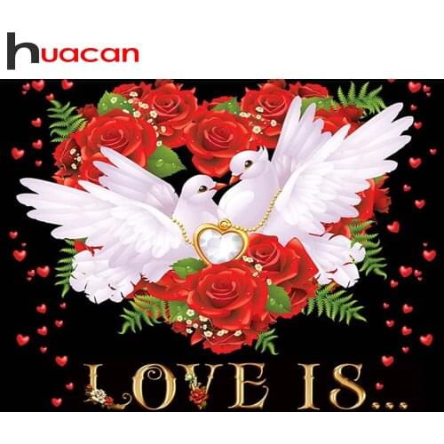 Huacan Full Square Diamond Painting Bird 5D DIY Diamond Embroidery Mosaic Art Kit Animal Flower Home Decor Needlework