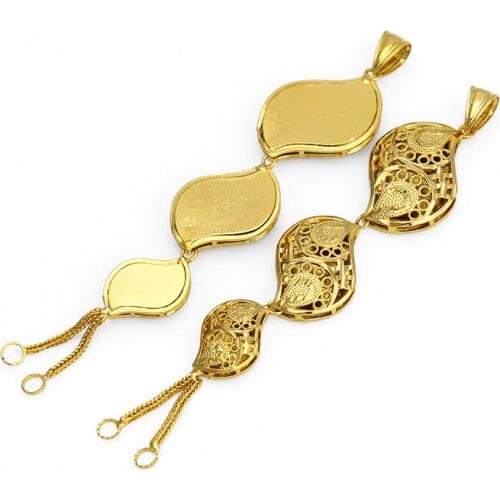 New Design Leaves Shaped Hollow Plated Pendant For Ladies And Women Of Gifts