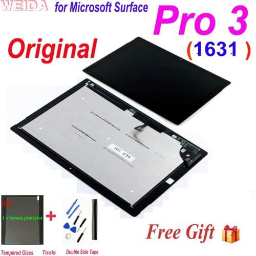 Original Display for Microsoft Surface Pro 3 Pro3 1631 v1.1 v1.0 LTL120QL01 003 LCD Display Touch Screen Digitizer Assembly