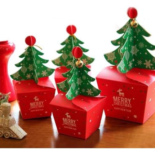 Merry Christmas tree Gift Box ,Cookie Cholocate Food Paper Boxes,Christmas Apple Box, Christmas Gift Box 30pcs/lot