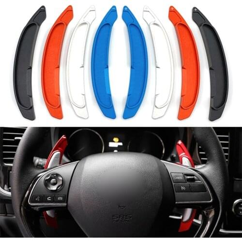 2Pcs For Mitsubishi Lancer Car Steering Wheel Paddle Shifter Extension Shift Paddles Aluminum