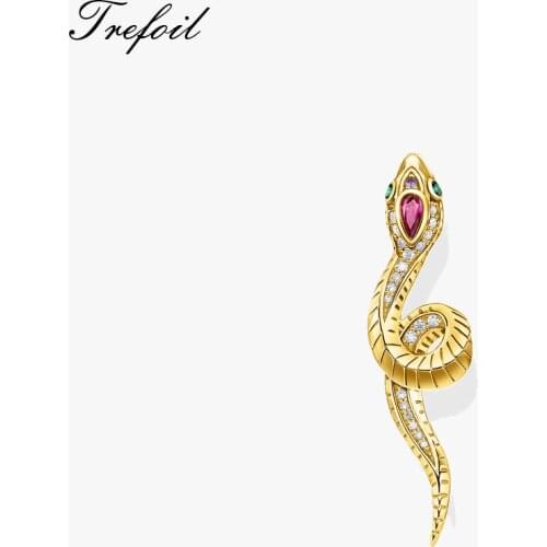 Pendant Golden Snake 925 Sterling Silver fit Necklace 2021 Brand New Fine Jewelry Europe Bijoux Lucky Attractive Gift For Woman