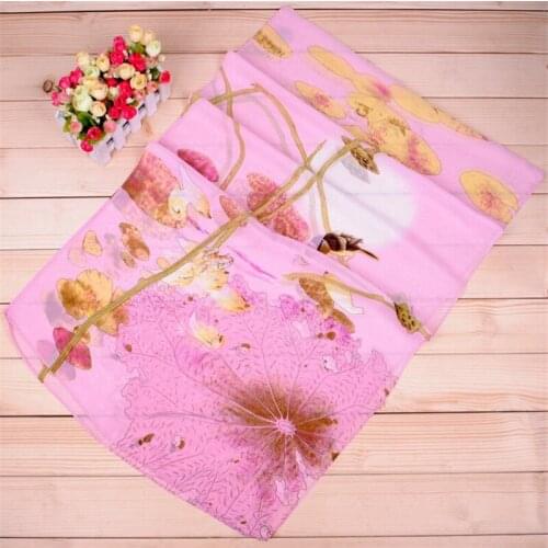 160*50cm Tide Korean Style Popular Chiffon Birdie Birds Flower Printing Scarf Shawl Spring Autumn Women Ladies Long Scarves 3123