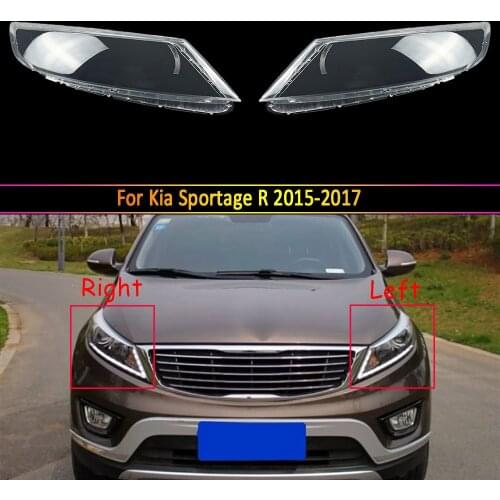 Car Headlamp Lens Headlight Cover Lampcover Lampshade Lamp Glass Case For Kia Sportage R 2015 2016 2017 Replacement Transparent