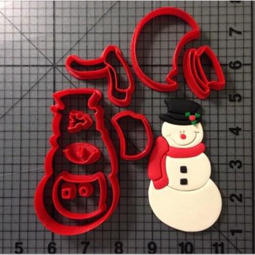 Christmas Scarf Snowman Cookies Cookie Mold Kitchen Supplies Pudding Mousse Cake Mold Home DIY Baking Mold DIY Sugar Baking