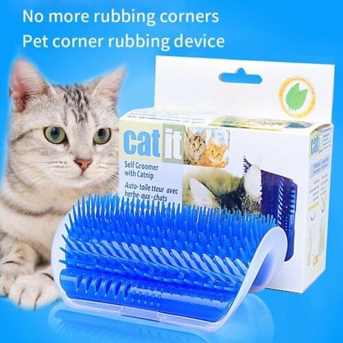 Beautician Brush Pet Self Hair Removal Brush Comb Massage Self Rubbing Corner Grooming Catnip Pet Supplies Accessories