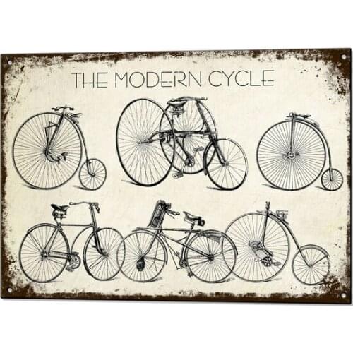 Modern Cycle Bike Vintage Metal Sign Retro Tin Plaque Advert